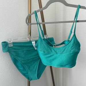 Old Navy NWT Green Ribbed Bikini Set XL